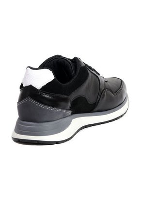 Tenis Cuero Hombre Negro Ocai Atlanta