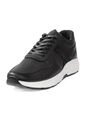 Tenis Cuero Premium Chunky Hombre Negro Grafito Ocai T207 de Ocai