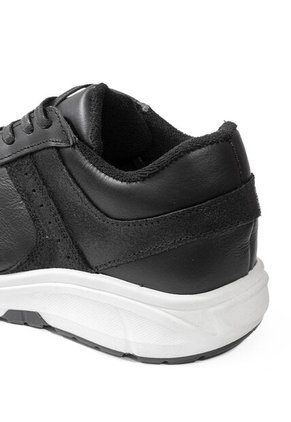 Tenis Cuero Premium Chunky Hombre Negro Grafito Ocai T207