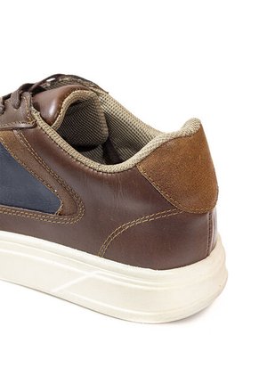 Tenis Cuero Premium Urbanos Hombre Café Camel Ocai T202