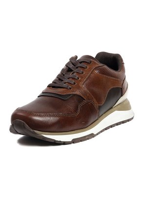 Tenis Cuero Hombre Coñac Ocai Atlanta