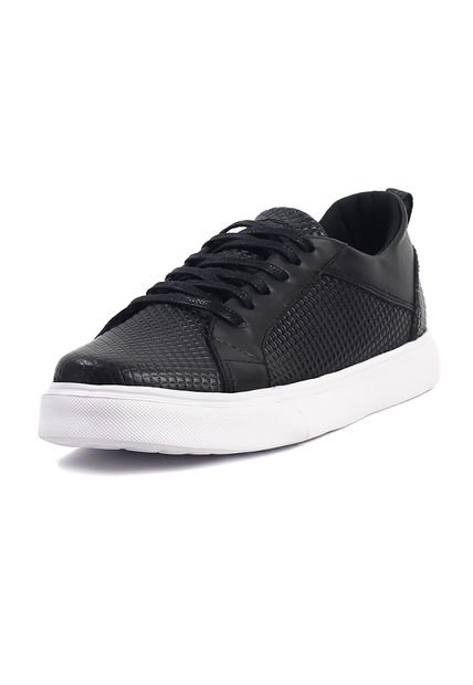 Tenis Cuero Hombre Negro Ocai Hans 001