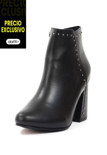 Botín Cuero Mujer Negro Ocai Victoria 001