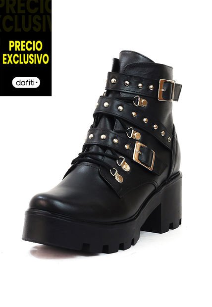 Botín Cuero Mujer Negro Ocai Karen 001