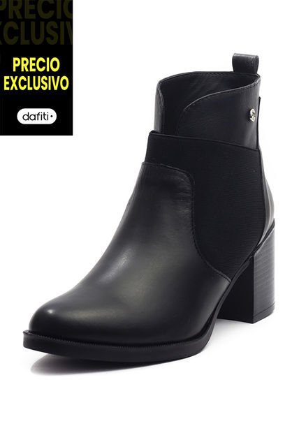 Botin Cuero Mujer Negro Ocai Sara 001