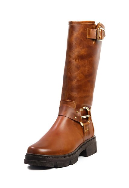 Bota Casual Cuero Miel Hers Harley