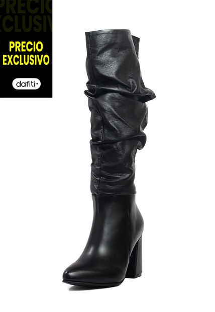 Bota Mujer Cuero Negro OCAi Helen