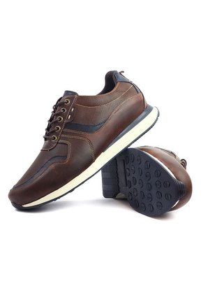 Tenis Cuero Hombre Café Ocai Messi