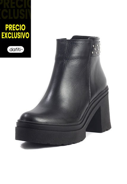 Botines Cuero Mujer Negro Ocai Diro 001