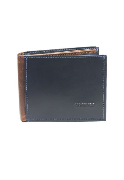 Billetera Cuero Para Hombre Azul MCND01