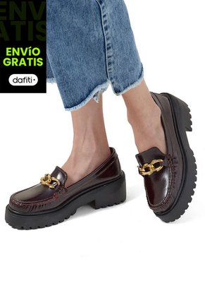 Mocasines Cuero Vinotinto Ocai Amber 001