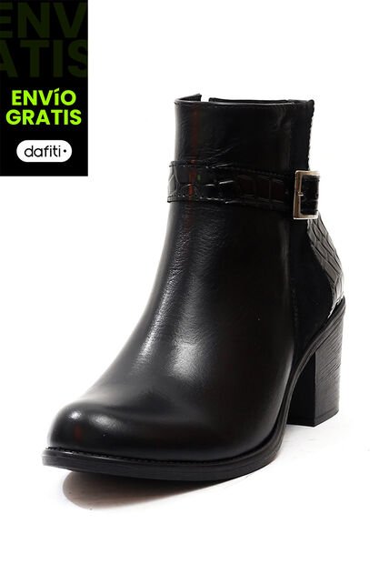 Botín Cuero Mujer Negro Ocai Danna 001