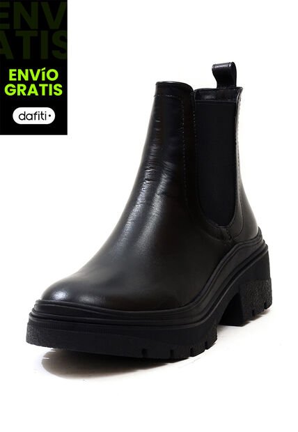 Bota Cuero Mujer Negro Luciana