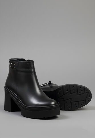 Botas Cuero Mujer Negro Chic Ocai