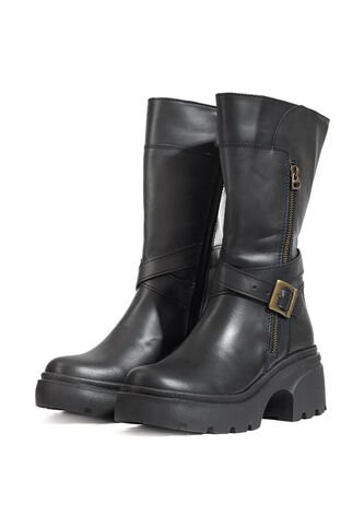Bota En Cuero Mujer Café Ocai Jessie Ocai