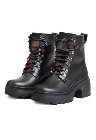 Bota En Cuero Mujer Negro Ocai Hadara Ocai