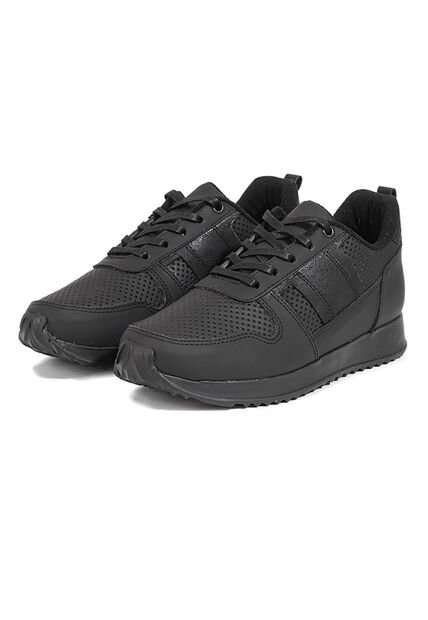 Tenis Cuero Negro Ocai Ivan Black