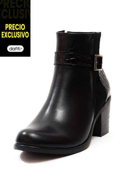 Botín Cuero Mujer Negro Ocai Danna 001