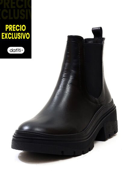 Bota Cuero Mujer Negro Luciana
