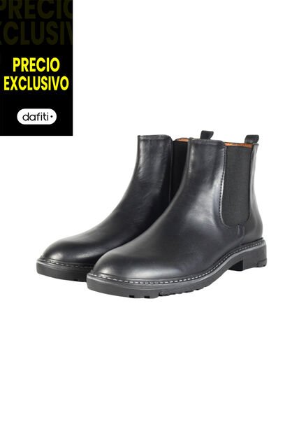 Botas Cuero Hombre Negro OCAi H0709