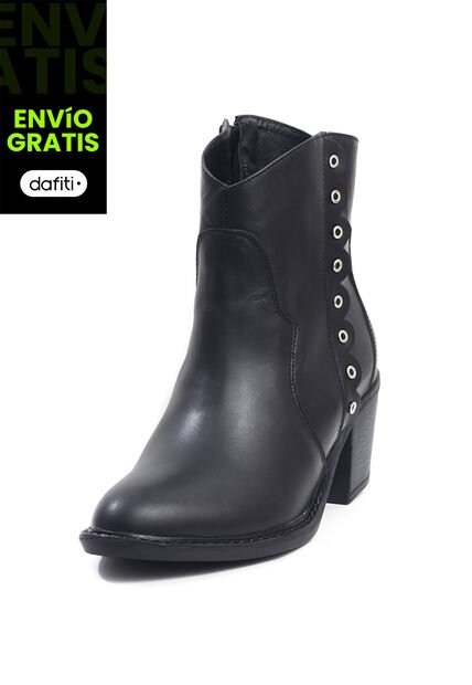 Bota Casual Cuero Negro Ocai Abba