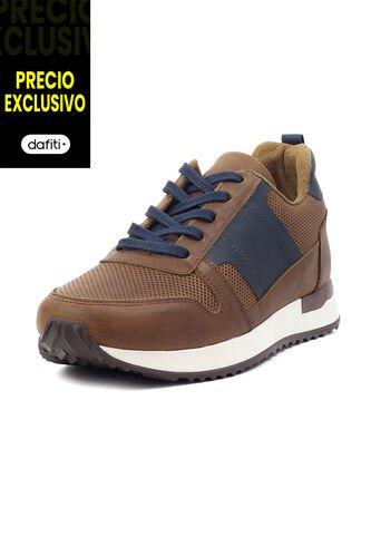 Tenis Cuero Hombre Café Ocai Ivan 002 Ocai