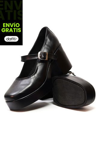 Zapatos Tacón Cuero Mafalda Negro Ocai Ginebra 001 Ocai