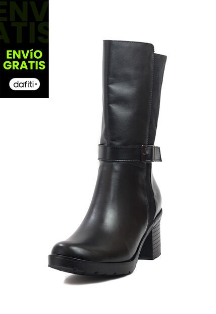 Botas Cuero Mujer Negro Ocai Cony 001