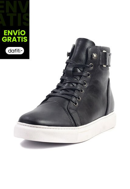 Bota Cuero Hombre Negro Ocai Pascal