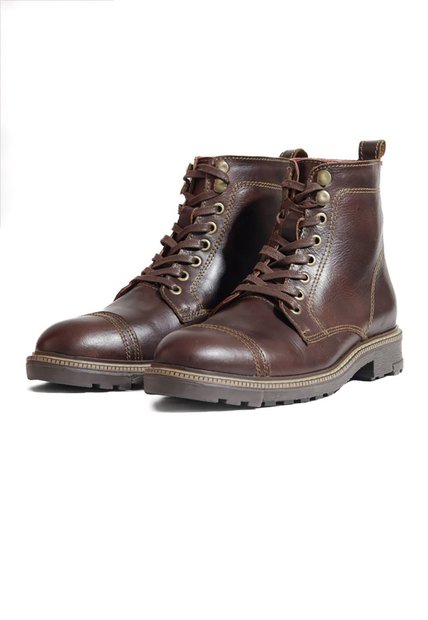 Bota Cuero Hombre Café Oscuro Ocai Viggo
