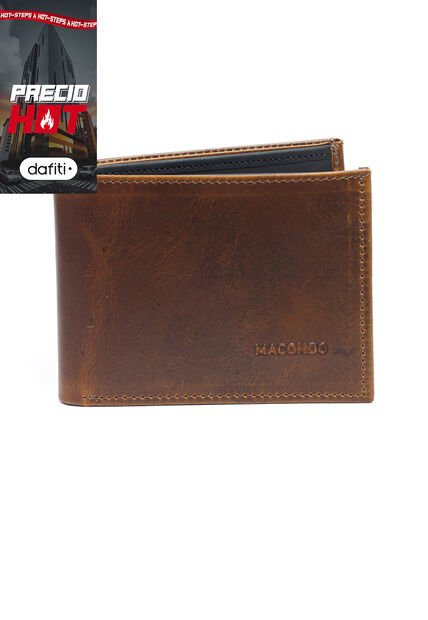 Billetera Cuero Para Hombre Miel MCND01