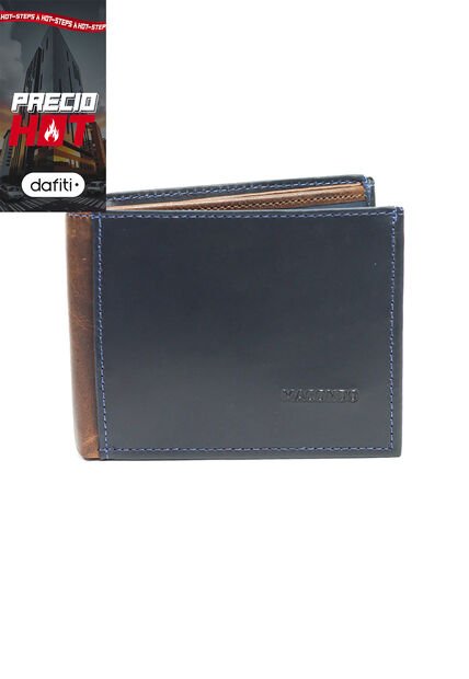 Billetera Cuero Para Hombre Azul MCND01
