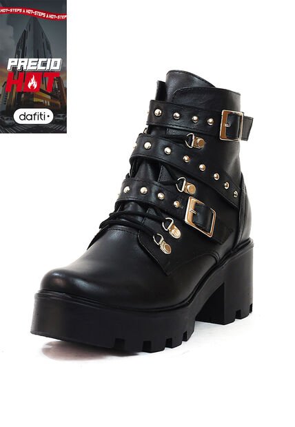 Botín Cuero Mujer Negro Ocai Karen 001