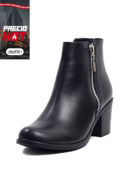 Botín Cuero Mujer Negro Ocai Tina 001