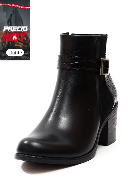 Botín Cuero Mujer Negro Ocai Danna 001