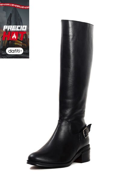 Bota Cuero Mujer Negro Ocai Miranda 001
