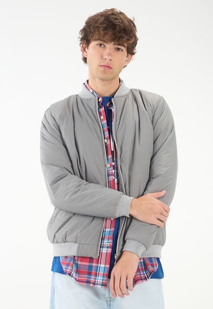 Chaqueta Bomber Gris Ocai