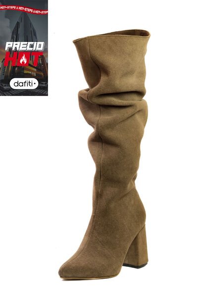 Bota Casual Cuero Carnaza Taupe Ocai Cosaca