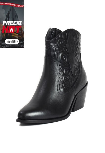 Bota Casual Cuero Negro Ocai Bacalar