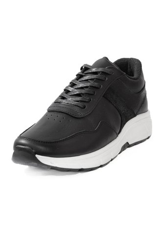 Tenis Cuero Premium Chunky Hombre Negro Grafito Ocai T207 Ocai