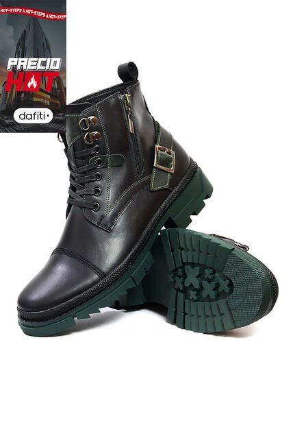 Botas Cuero Hombre Negro OCAi Turín