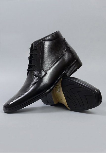Bota Cuero Hombre Negro Ocai Lusso
