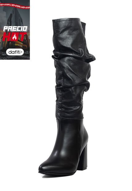 Bota Mujer Cuero Negro OCAi Helen
