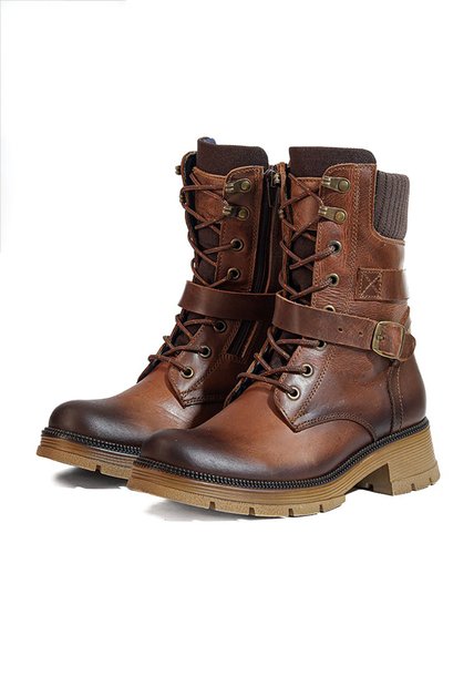 Bota En Cuero Mujer Café Ocai Terra