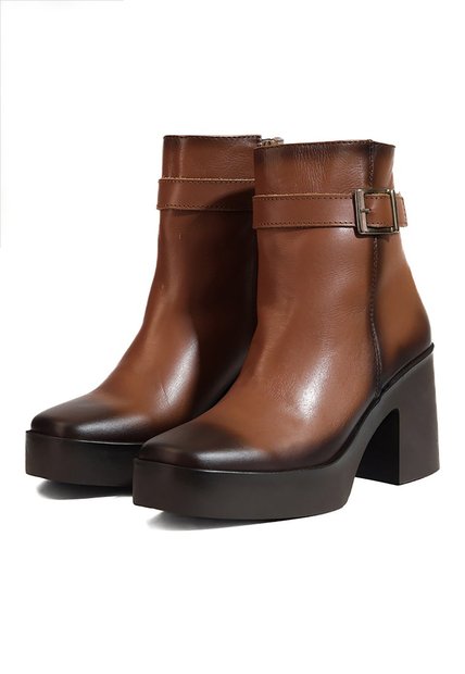 Botines Cuero Mujer Café Ocai Cintia