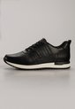 Tenis Cuero Para Hombre Negro Con Diseño Sofisticado Nero de Ocai