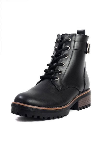 Bota Mujer Cuero Negro OCAi Olivia