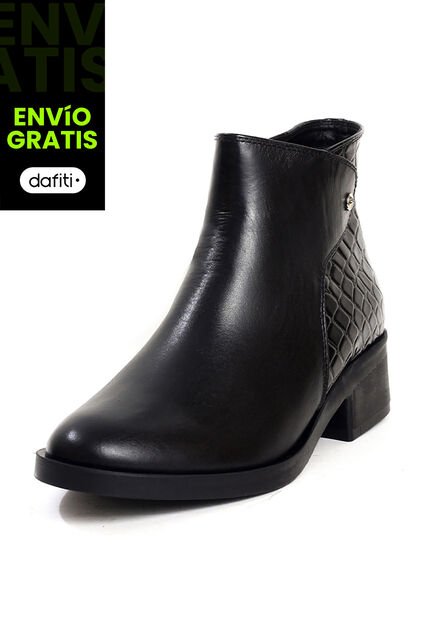 Botín Cuero Mujer Negro Ocai Emilia 001