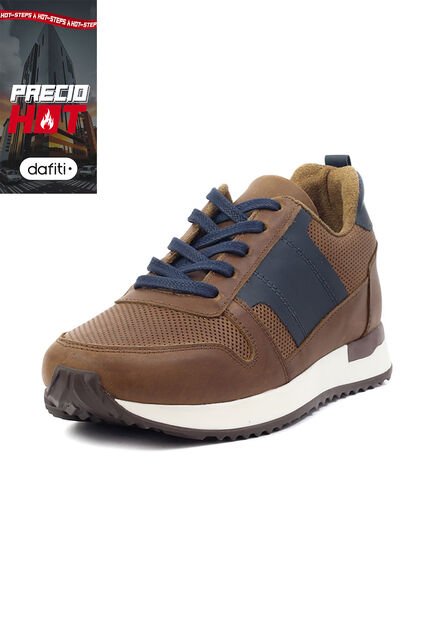 Tenis Cuero Hombre Café Ocai Ivan 002