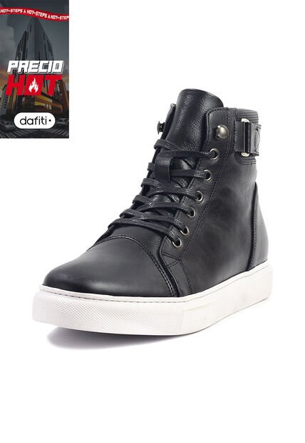 Bota Cuero Hombre Negro Ocai Pascal